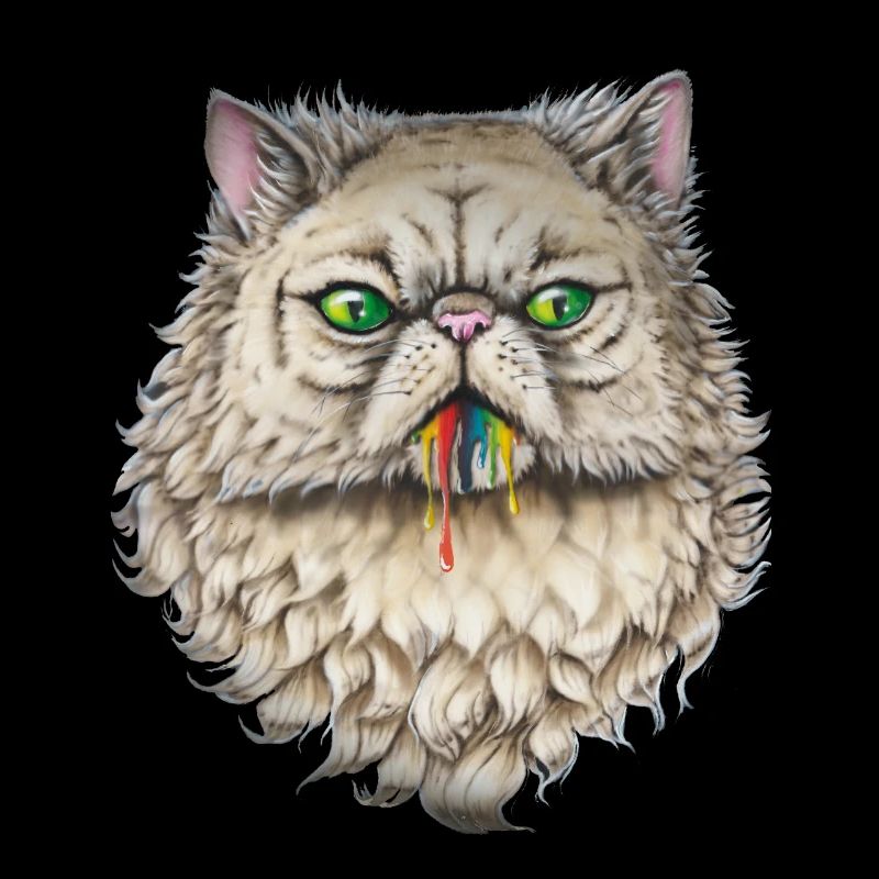 Button the rainbow cat
