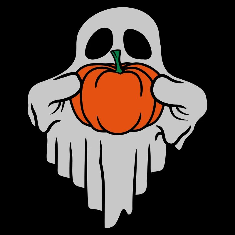 Comic Halloween Pumpkin Ghost