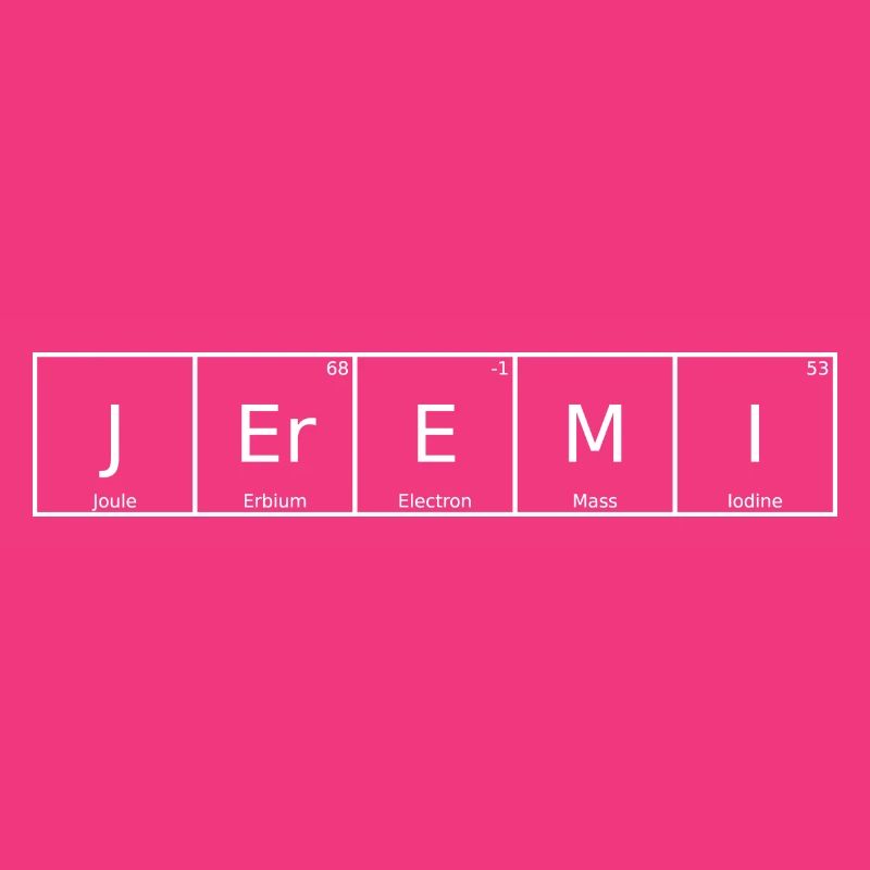 Jeremi Name First Name Chemistry Periodic Table Elements