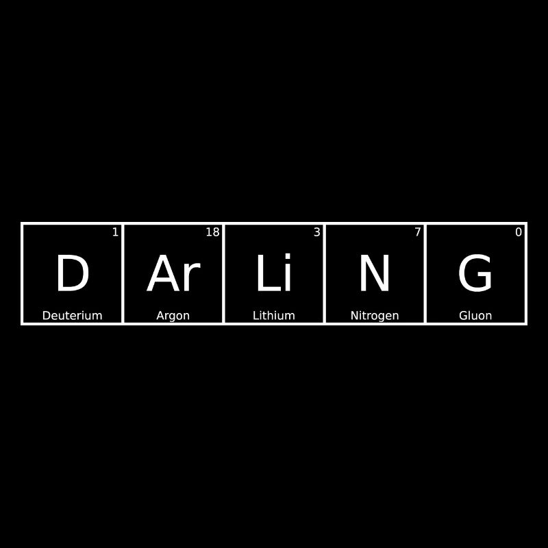 Darling Nom Prénom Chimie Tableau périodique Élément