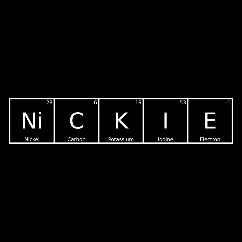 Nickie Nom Prénom Chimie Tableau périodique Éléments