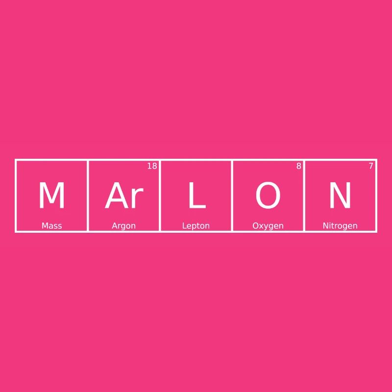 Marlon Name First Name Chemistry Periodic Table Elements