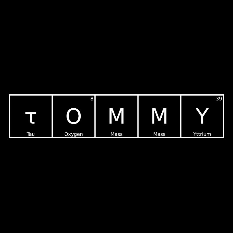 Tommy Name First name Chemistry Periodic Table Elements