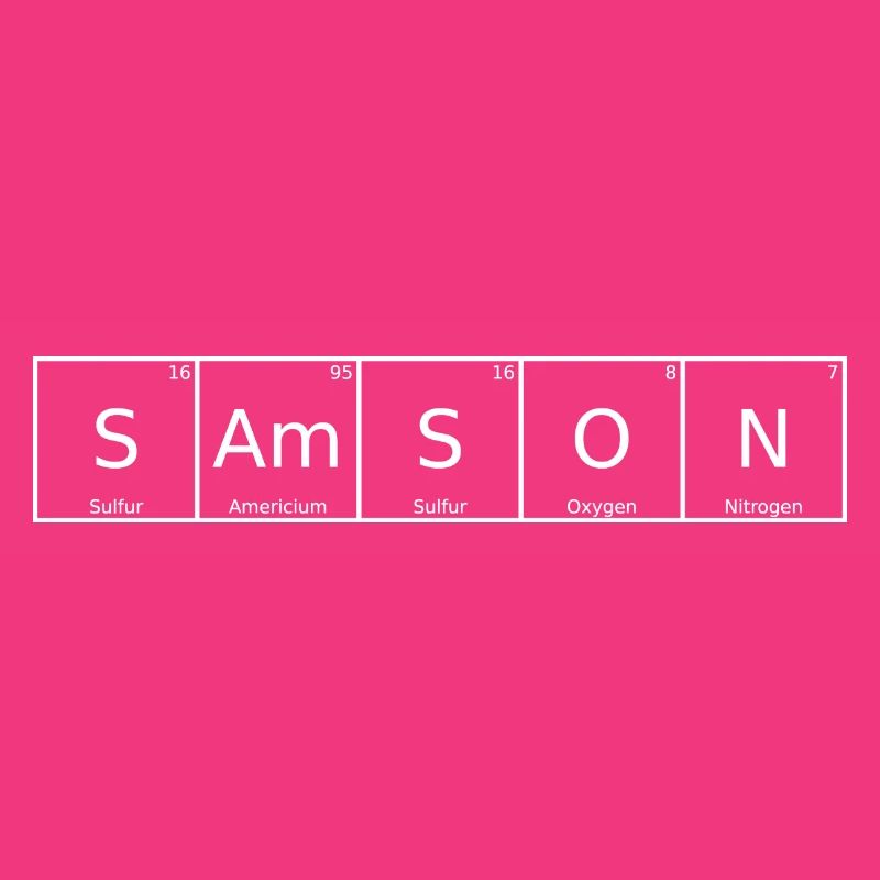 Samson Name First Name Chemistry Periodic Table Elements