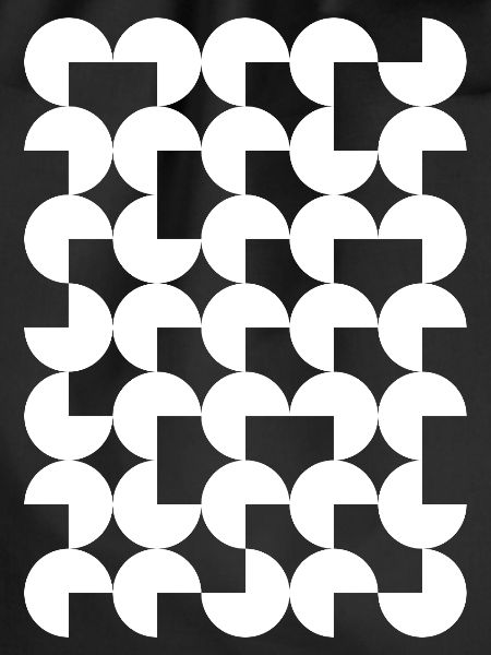 Geometric Circle Mosaic on Black
