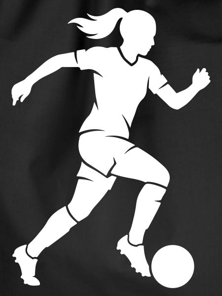 Fussballerin Fussball Silhouette
