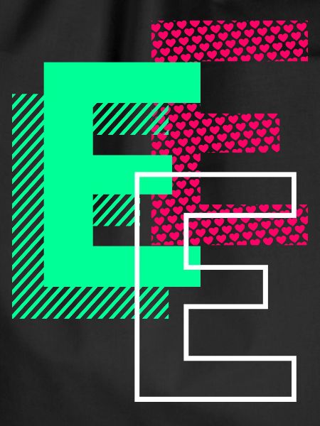 Anfangsbuchstabe E Design Geschenk