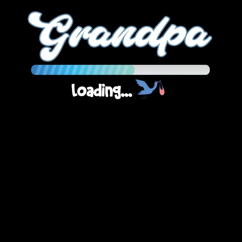 Grandpa loading - grandfather-to-be - white