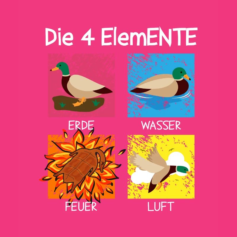 Les 4 Canard ElemENTE Canard Feu Eau