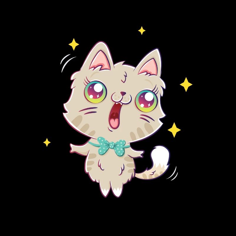 Sing Katze Kawaii Süß Japan Anime