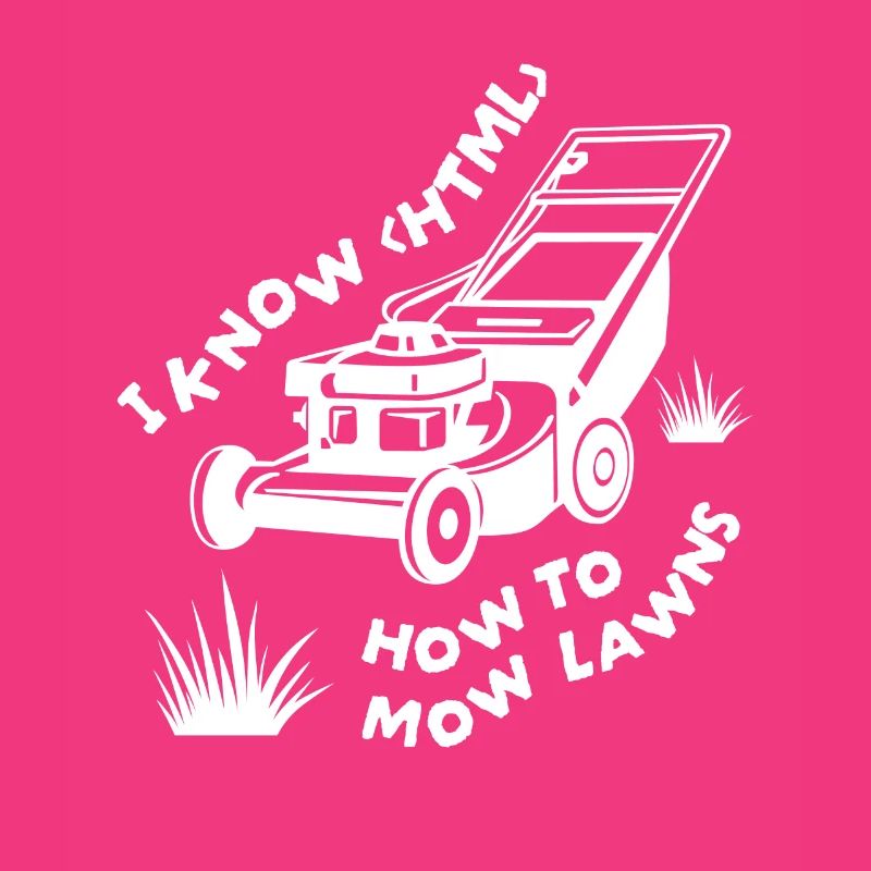 I Know HTML Rasenmäher Garten