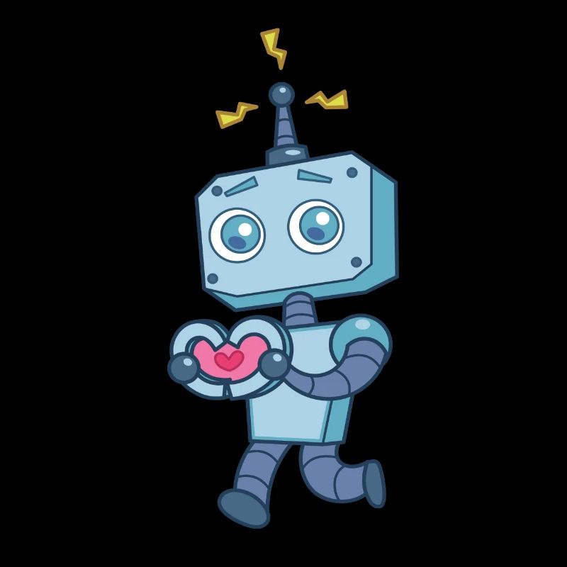 Süßer Roboter Herz Robotik Technik