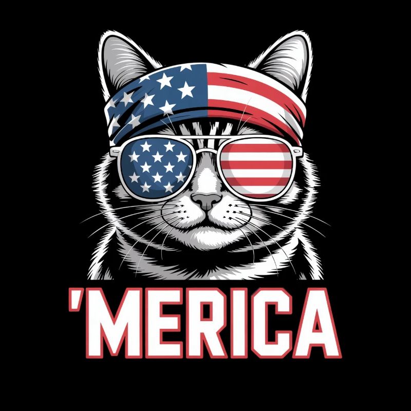 'Merica Katze Mit Sonnenbrille
