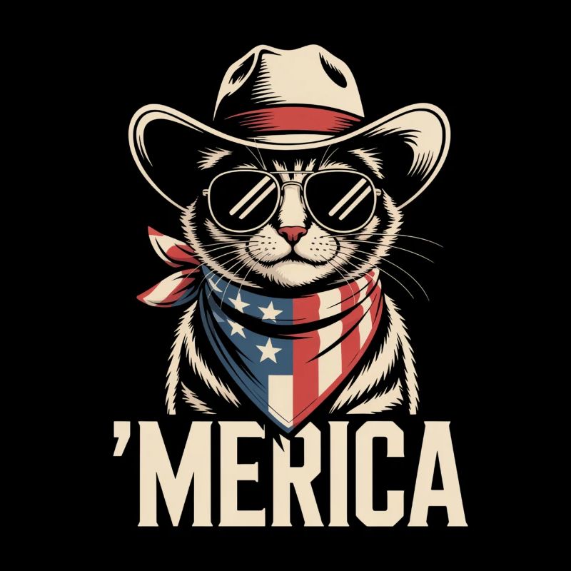 'Merica Katze Mit Sonnenbrille