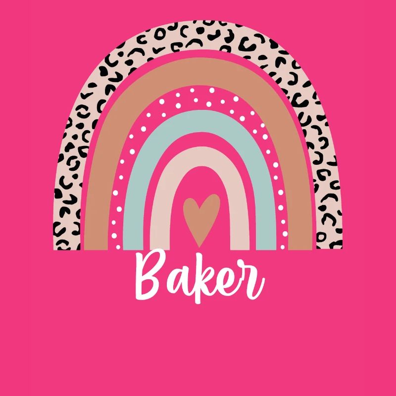 Baker Rainbow Leopard Funny Baker Appreciation