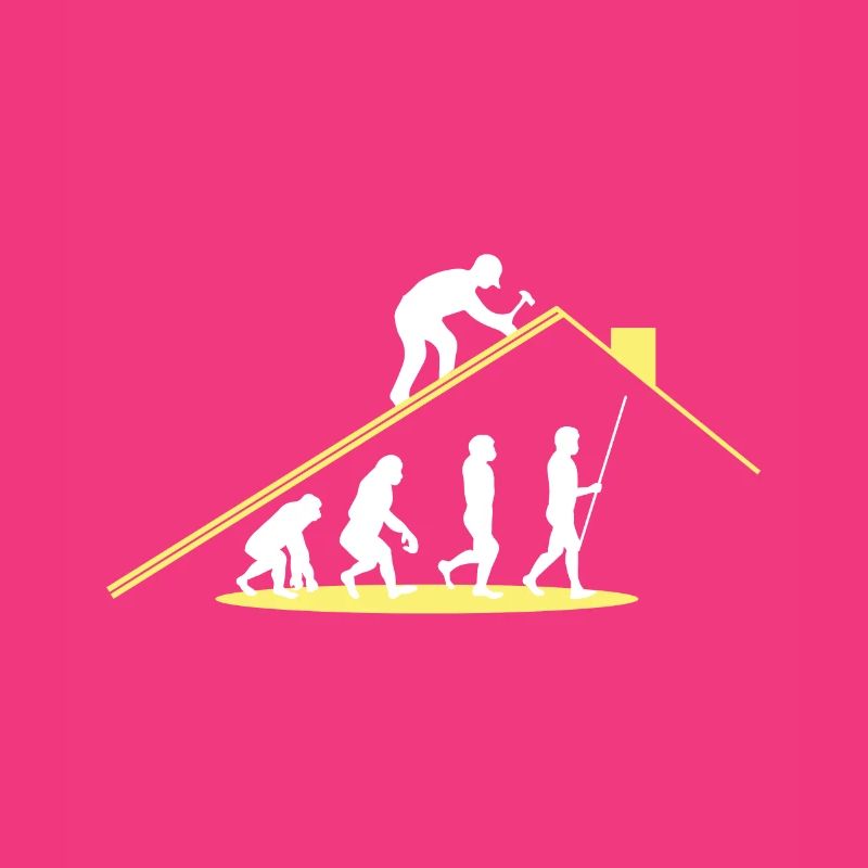 Dachdecker Evolution Arbeiter