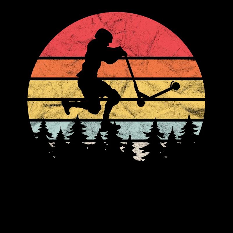 Scooter Stunt Roller Retro Geschenkidee