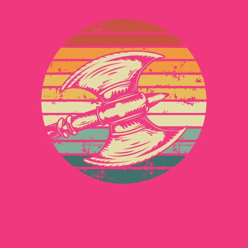 Retro sonne Der Wikingeraxt