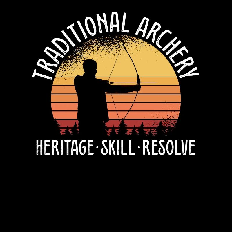 Traditionelles Bogenschießen Retro
