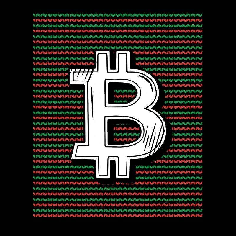 Green and Red Bitcoin