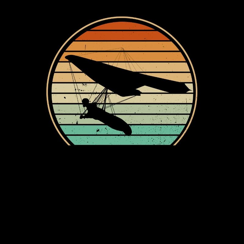 Hang Gliding Retro Sun