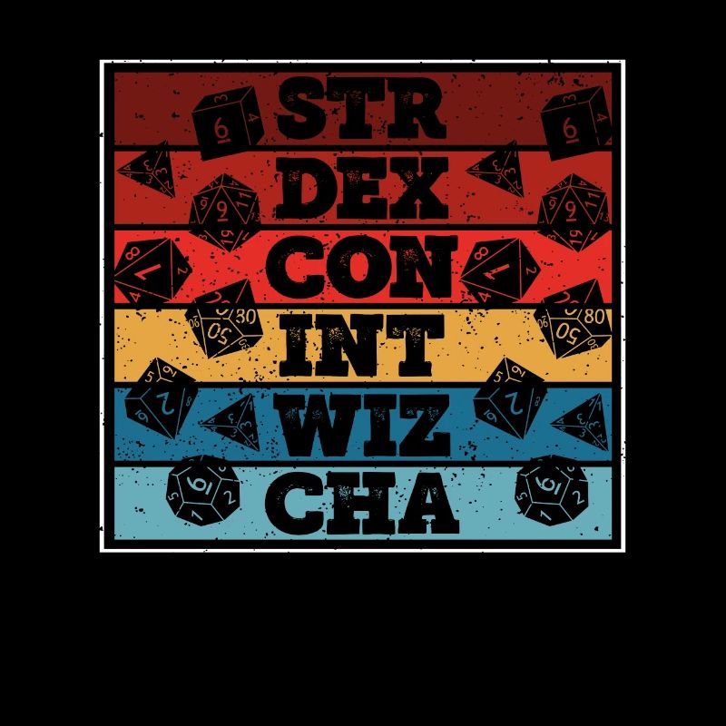 Fantasy Game Dice Retro