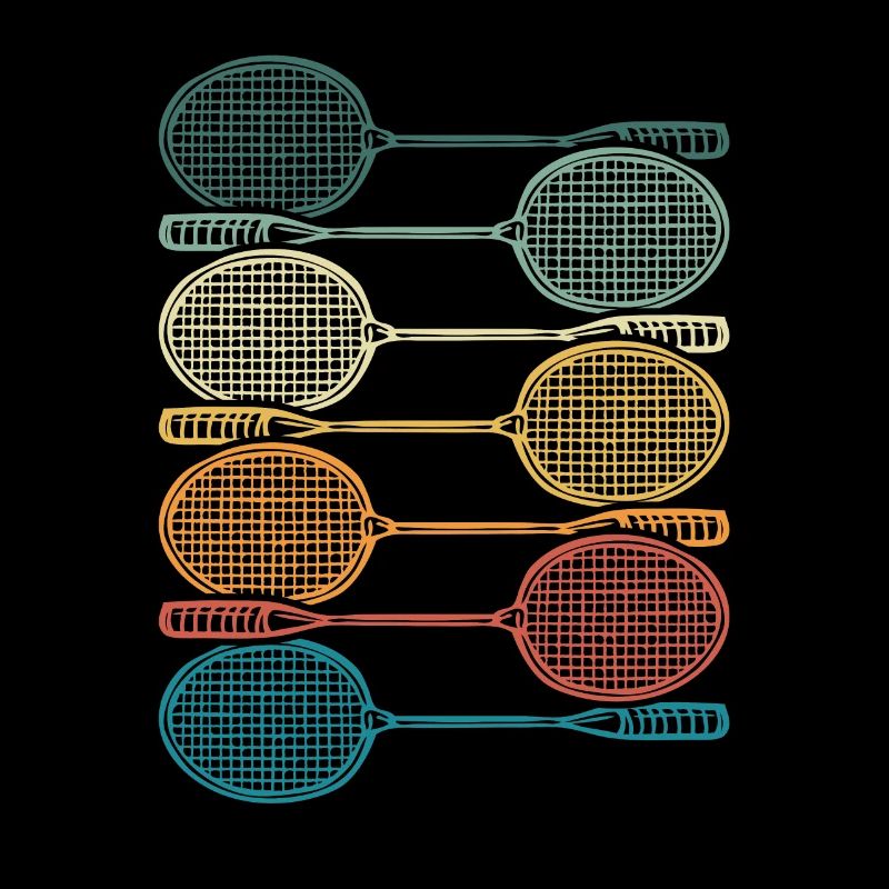 Bunte Badmintonschläger