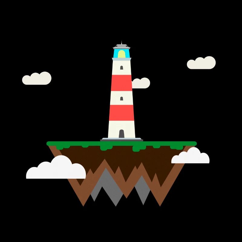 Schwimmender Leuchtturm