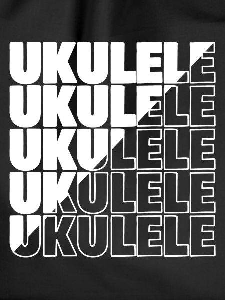 Ukulele typography diagonal