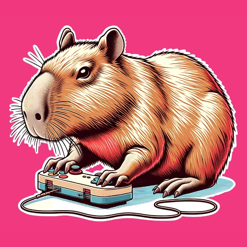 Capybara Gaming Nerd