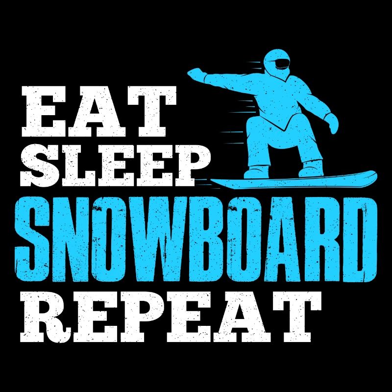 Funny Eat Sleep Snowboard Repeat - Snowboarding