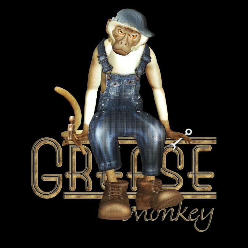 Funny Grease Monkey Mechanic