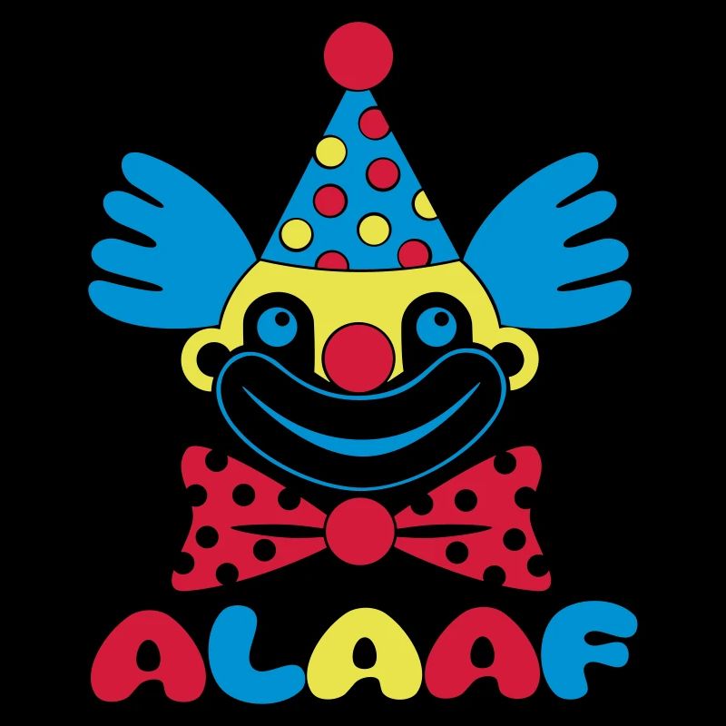 Fasching Karneval Clown ALAAF 1, 2 oder 3 Farben