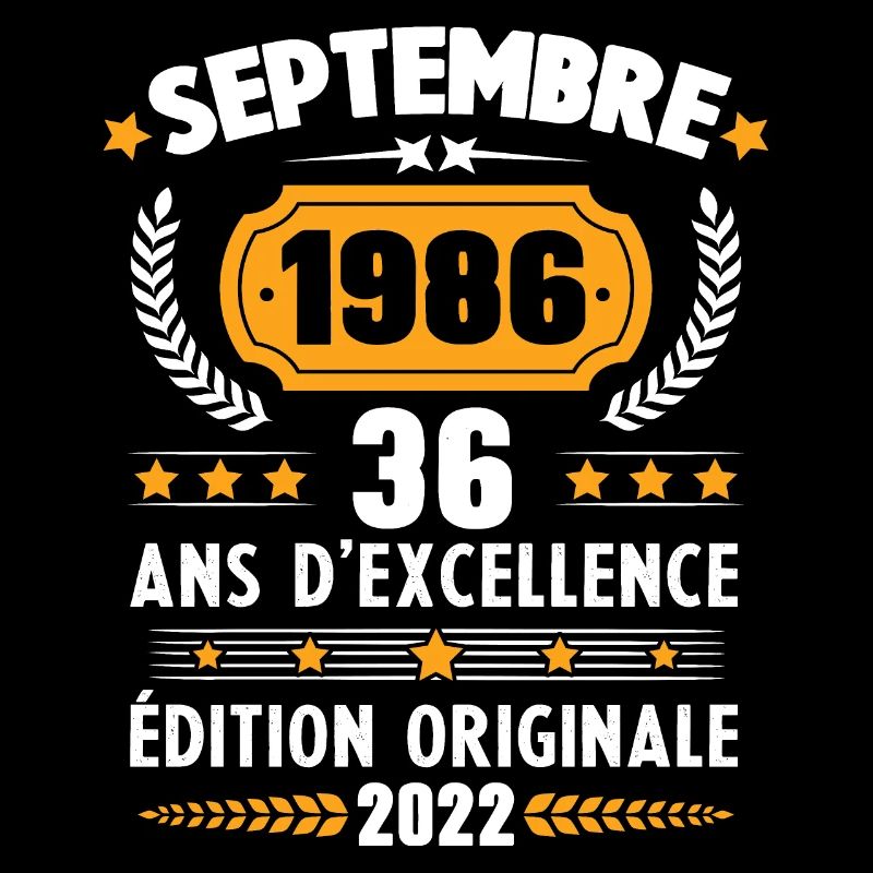 Cadeau D'anniversaire Rétro 36 Ans Septembre 1986