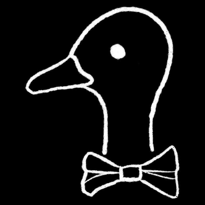 Canard avec noeud papillon
