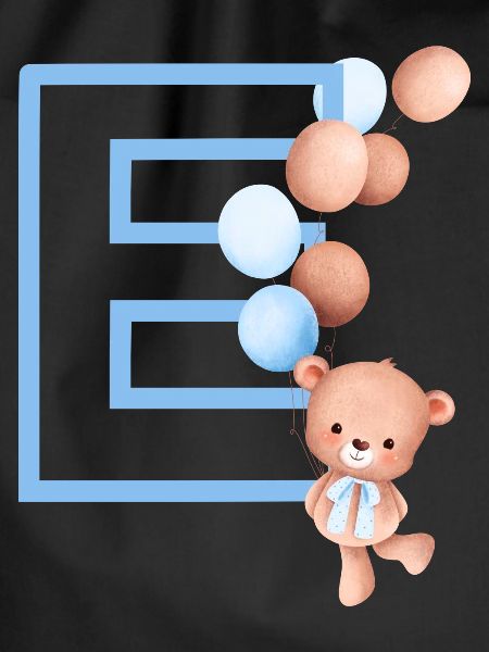 Blue Letter E Bear