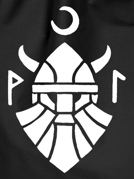 Weißes Wikinger-Krieger-Symbol