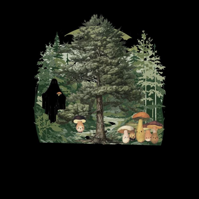 Forest Dweller, Ghost, Mushrooms, Ghost, Nature Lover