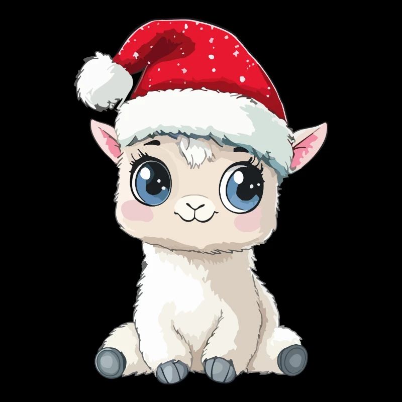 Alpaga Noël mignon Lama mignon Noël