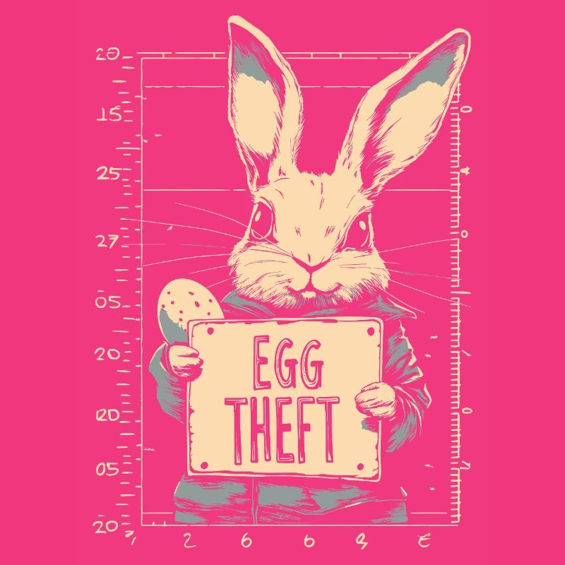 Bunny Egg Thief Easter Bunny Mugshot Police Photo Easter
