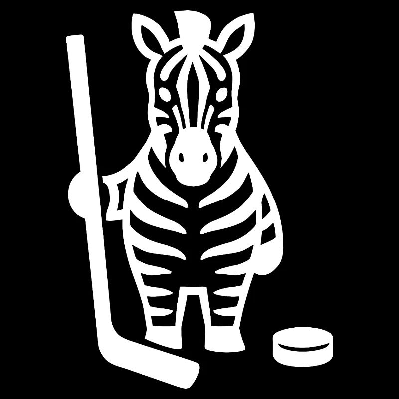 Minimalistisches Zebra Eishockey Silhouette Design