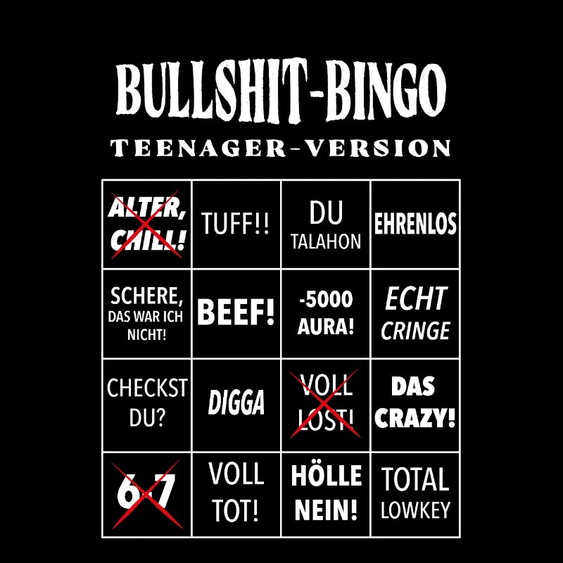 Bullshit Bingo – Teenage Version