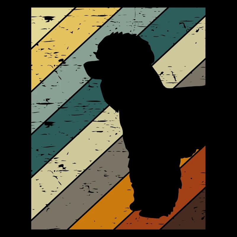 Retro Pudel Hunde