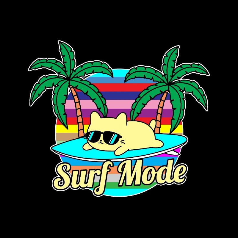 Surf summer cat