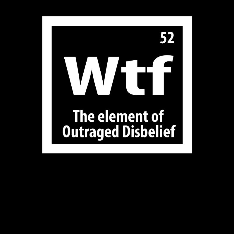 WTF element humor periodic table funny gift