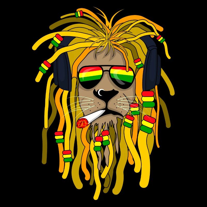 Rastafari Löwe Reggae Kopfhörer Geschenk