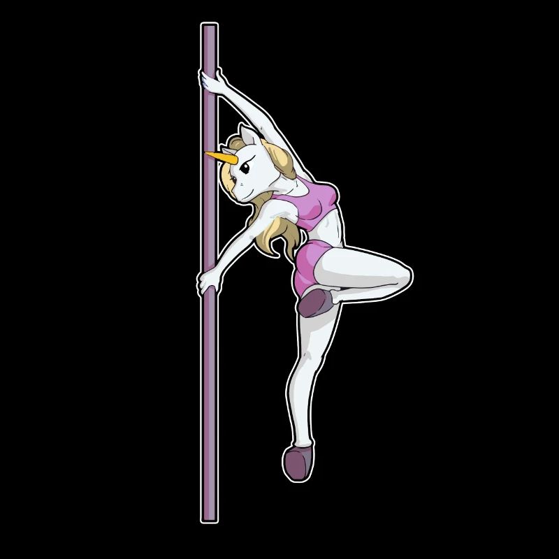 Pole Dance Licorne Sexy douce dansant sur le pôle
