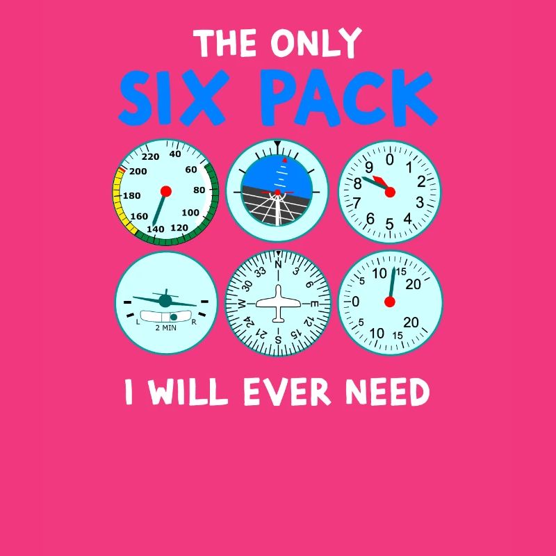 Pilot six pack - flying, plane, flying lesson