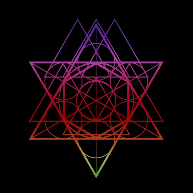 Techno Ring Pentagram Musique EDM colorée