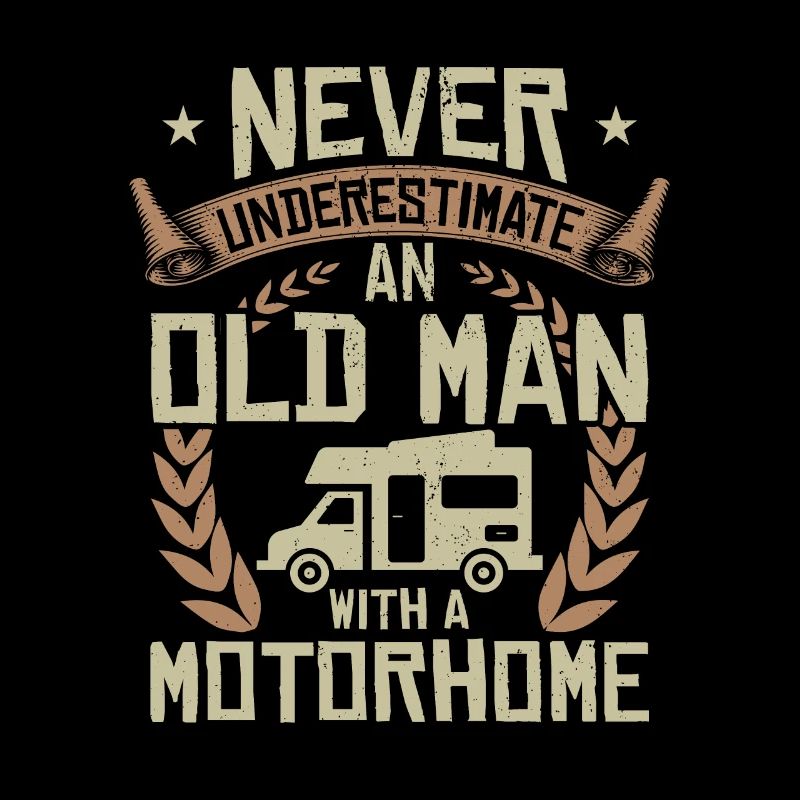Motorhome camping pensioner camper old man WOMO